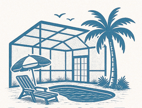 Poolside Pressure — pool enclosure illustration